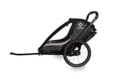 HAMAX Vozík za bicykel vr. ramená + kočíkovú set Cocoon One Grey/black