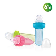 Nuby Kŕmitko silikónové Easy squeezy feeder 6 m+, zelená