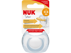 Nuk Cumlík Star latex 0-6m, box modrý