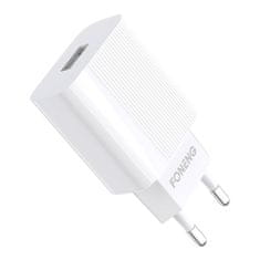 Foneng Sieťová nabíjačka Foneng, EU28, 1x USB, QC 3.0 + USB + kábel USB typu C