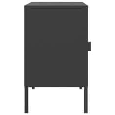 Vidaxl Nočný stolík čierny 50x35x60 cm sklo a oceľ