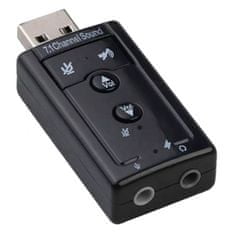 APT  AK103B USB Zvuková karta 7.1 Virtual