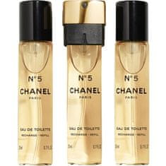 Chanel No. 5 - toaletná voda s rozprašovačom - náplň (3 x 20 ml) 60 ml