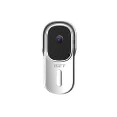 iGET iGET HOME Doorbell DS1 White - WiFi bateriový videozvonek, FullHD, obousměrný zvuk, CZ aplikace