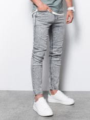 OMBRE Pánske džínsy Skinny Fit Thinrin šedá XXL