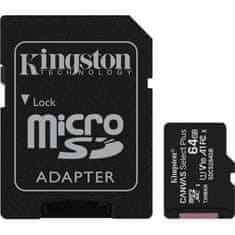 Kingston Canvas SELECT Plus Micro SDXC 64GB Class 10 UHS-I s adaptérom SDCS264GB