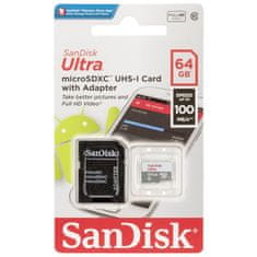 ULTRA Micro SDXC 64GB 100MBs Class 10 UHS-I Adaptér SDSQUNR-064G-GN3MA