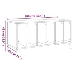 Vidaxl Skrinka na platne dub sonoma 100x38x48 cm kompozitné drevo