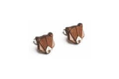 BeWooden dámske drevené náušnice Bear Earrings univerzálna