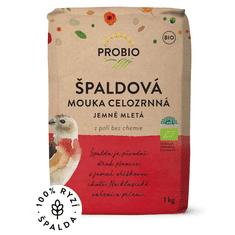 ProBio Špaldová múka celozrnná jemne mletá BIO 1 kg