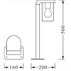 LEDVANCE Svietidlo LEDVANCE ENDURA CLASSIC CASCADE 50CM Post E27 CLR záhradné