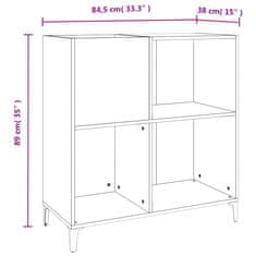 Vidaxl Skrinka na platne lesklá biela 84,5x38x89 cm kompozitné drevo