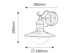 Rabalux OSLO vonkajšie nástenné svietidlo 8271