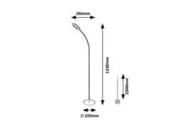 Rabalux RADER LED stojacia lampa 74004