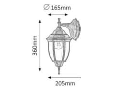 Rabalux NIZZA vonkajšie nástenné svietidlo 8451