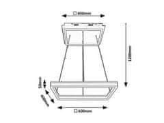 Rabalux QUADRO LED závesné svietidlo 3085