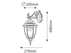 Rabalux TORONTO vonkajšie nástenné svietidlo 8381