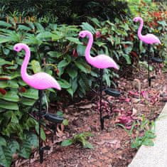Northix Záhradné lampy na solárne články - Flamingo - 3 ks 