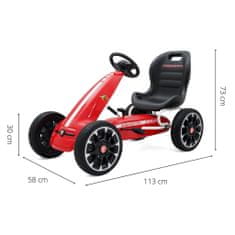 MILLY MALLY Detská šliapacia motokára Go-kart Abarth červená