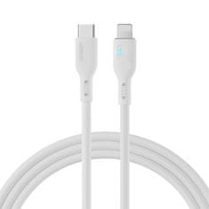 shumee iPhone kábel s LED indikátorom USB-C - Lightning 20W 2m biely