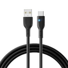 shumee Kábel s LED indikátorom USB - USB-C 3A 2m čierny