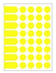 Agipa Etikety kruhové 24mm A5 žlté
