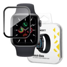 shumee Hybridné ochranné sklo pre Apple Watch 4/5/6/SE 40mm Watch Glass čierne