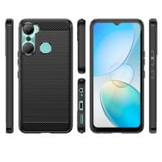 IZMAEL Carbon Shield TPU puzdro pre Infinix Hot 12 Pro - Čierna KP27689