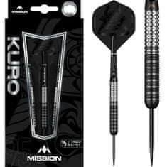 Mission Šípky steel Kuro 22g, black, M1, rear sabre grip, 95% wolfram