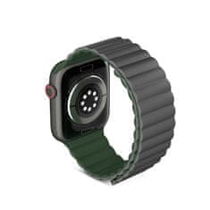 EPICO magnetický pásik pre Apple Watch 38/40/41 mm – SIVÁ/zelená, 63318101900003