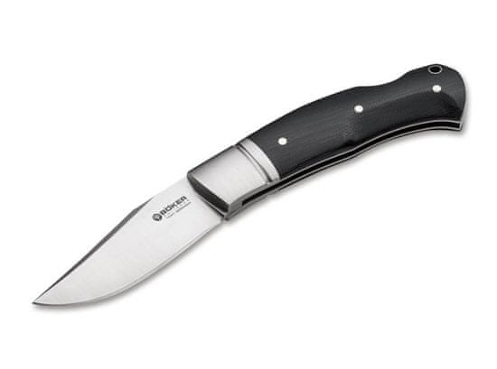 Böker Manufaktur 111028 Boxer vreckový nôž 7,5 cm, čierna, Micarta