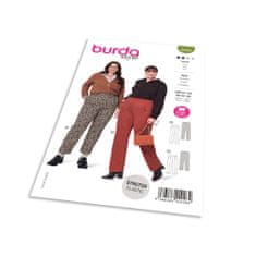 Burda Strih Burda 5946 - Nohavice s pukmi, 7/8 nohavice