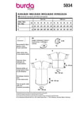 Burda Strih Burda 5934 - Rovné empírové šaty, tunika