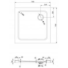 Mexen Sprchová vanička 70X70 40107070 - MEXEN