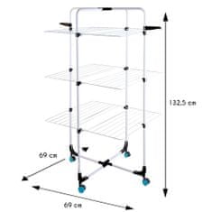 Dekorstyle Sušiak na bielizeň na kolieskach 132 cm