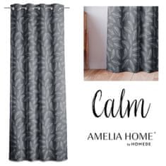 AmeliaHome Záves Calm s priechodkami 140x250 sivý