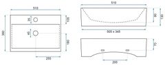 REA umývadlo na dosku Bonita REA-U5521 - Rea