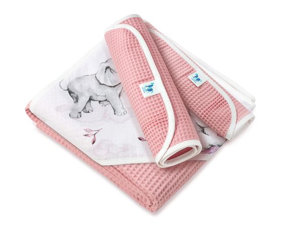 Inny Kúpací set uterák s kapucňou a 2 malé uteráky Eledreams Pink - RKK-Z3-WL-ELDP-J