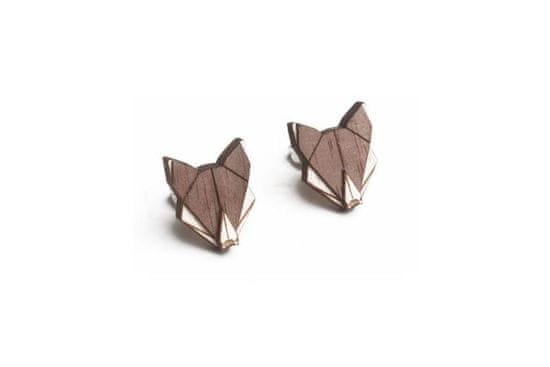 BeWooden dámske drevené náušnice Wolf Earrings univerzálna