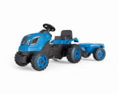 Smoby Pedál Tracor Farmer XL Blue s vozíkom
