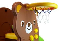 Lean-toys Detská šmykľavka Medvedík Garden Basketbal