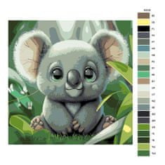 Malujsi Maľovanie podľa čísel - Koala Hezounek - 80x80 cm, plátno vypnuté na rám