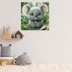 Malujsi Maľovanie podľa čísel - Koala Hezounek - 40x40 cm, bez dreveného rámu