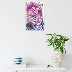 Malujsi Maľovanie podľa čísel - Farebná zebra - 40x60 cm, plátno vypnuté na rám