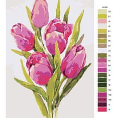Malujsi Maľovanie podľa čísel - Puget tulipánov - 80x120 cm, bez dreveného rámu