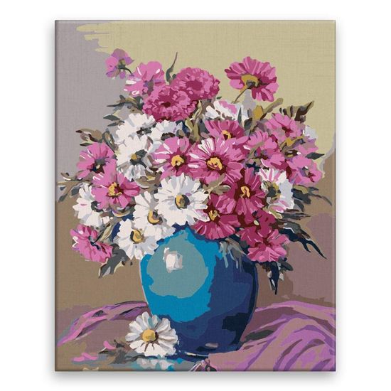 Malujsi Maľovanie podľa čísel - Kvety, kamkoľvek sa pozriete - 40x50 cm, bez dreveného rámu