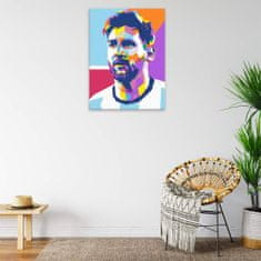 Malujsi Maľovanie podľa čísel - Messi 03 - 60x80 cm, plátno vypnuté na rám