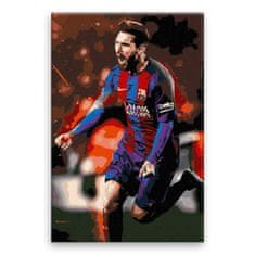 Malujsi Maľovanie podľa čísel - Messi 02 - 40x60 cm, plátno vypnuté na rám