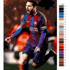 Malujsi Maľovanie podľa čísel - Messi 02 - 80x120 cm, plátno vypnuté na rám