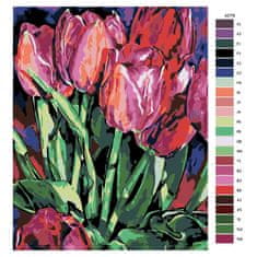 Malujsi Maľovanie podľa čísel - Ružové tulipány 02 - 80x100 cm, plátno vypnuté na rám